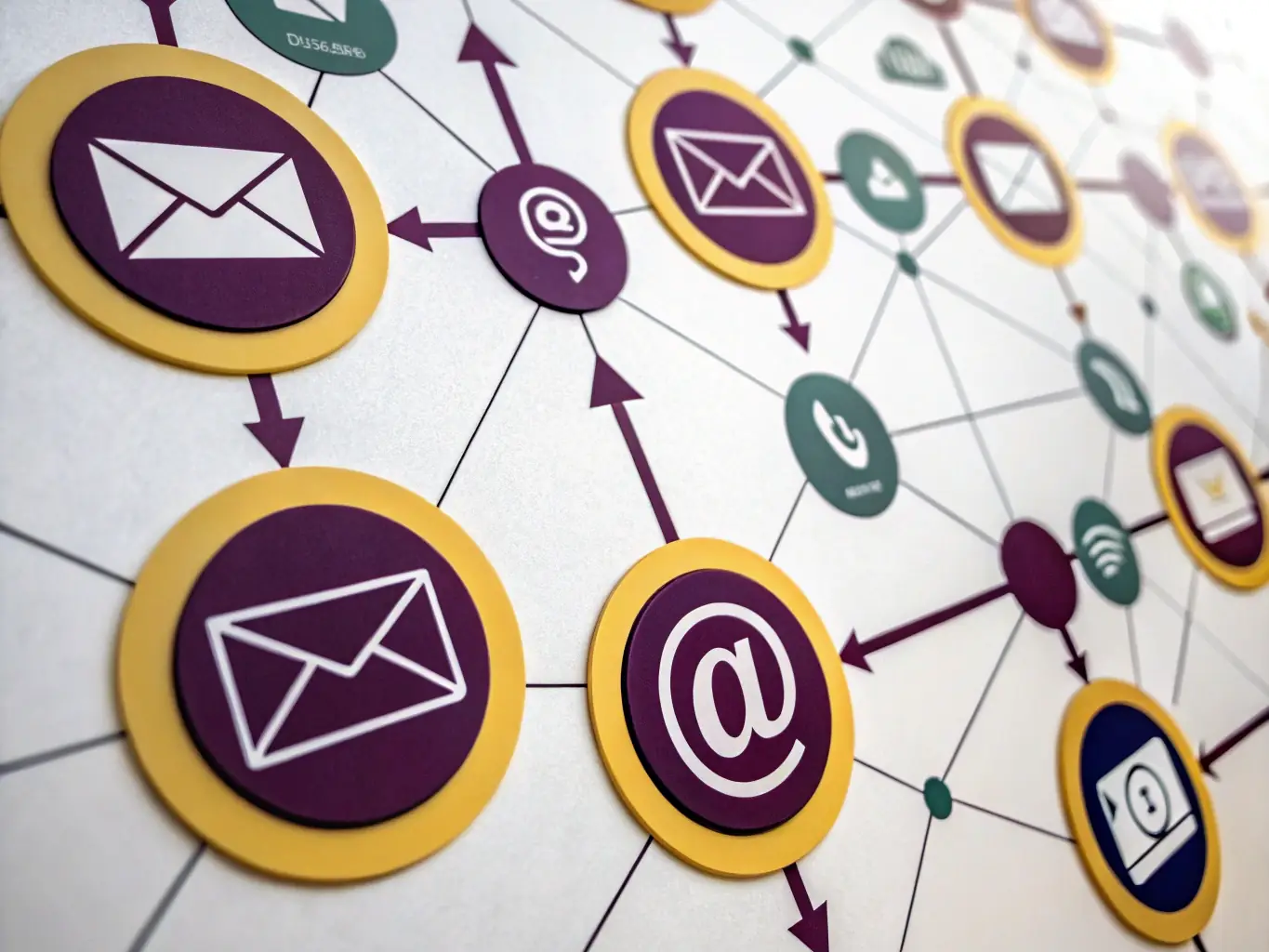 A visual representation of a follow-up sequence, showing automated emails and SMS messages being sent to nurture leads and drive conversions.