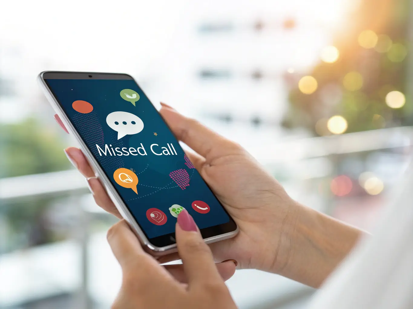 An image depicting a phone with a missed call notification being instantly addressed by an automated system, highlighting the speed and efficiency of lead recovery.